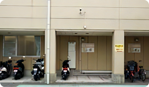 自転車でお越しの方